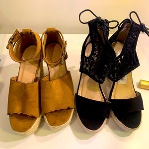 Chic wedges / brown and black